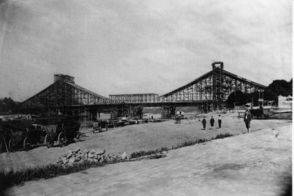 Brücke sogn. Blaues Wunder in Dresden 1893